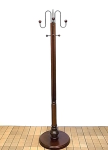 h1209 カリモク　karimoku　木製　ポールハンガー　ハンガーラック　高さ約182cm