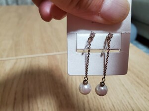 ノンホールピアス★樹脂ピアス★パール風★石付き★可愛い★美品