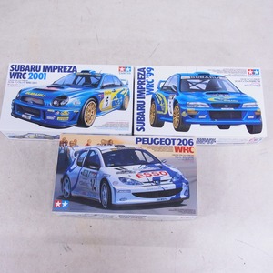 ☆未組立 タミヤ 1/24 スバル インプレッサ WRC 2001/プジョー 206 WRC 等 まとめて3点セット TAMIYA【GM；U0DK0029