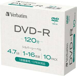 【Amazon限定ブランド】メディアモンスター Verbatim 1回録画用 DVD-R CPRM 120分 10枚 1-16倍速