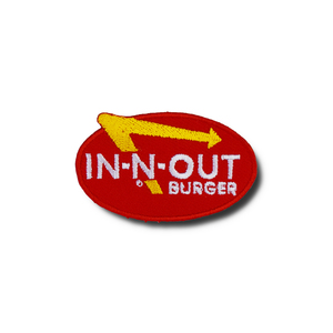 ミニワッペン IN-N-OUT BURGER インナウト (4.5x4.7cm) [MW182] 手芸 パッチワーク アメ雑 アメリカン雑貨