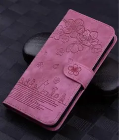 iphone14pro✨桜 猫 カバー 手帳 油絵デザイン