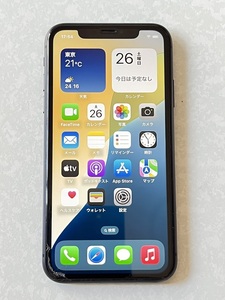 ★１円～！送料無料 iPhone11 ブラック 64GB ロック解除済 SIMフリー MWLT2J/A バッテリー78％ 訳あり ジャンク品 ケース付 Apple 即決あり