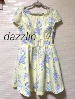 dazzlin 【美品】パステルイエロー花柄ワンピース