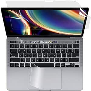 【3点セット】 MacBook Pro 13 インチ 2020 / 2022 液晶保護フィルム タッチバー トラックパッド ブルー