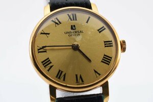 稼働品 ユニバーサルジュネーブ ラウンド ゴールド 手巻き レディース 腕時計 UNIVERSAL GENEVE