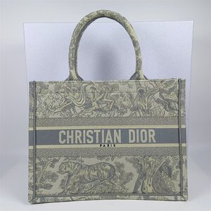 Christian Dior 極美品 ディオール トートバッグ クラシックデザイン キャンバス グレー