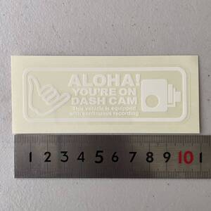 ALOHA!DASH CAMステッカー1枚 USDM HDM ドライブレコーダー ドラレコ ハワイ アロハ