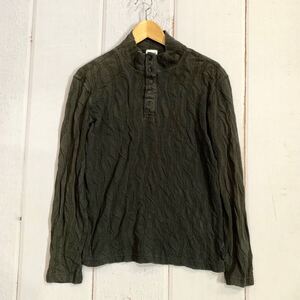 B ▼ 都会のカジュアルウェア ARMANI COLLEZIONI アルマーニコレツォーニ 長袖 モックネック ハーフボタン ロンT / カットソー size:M