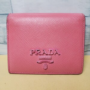 ★PRADA プラダ★サフィアーノシャイン/2つ折り財布/レザー