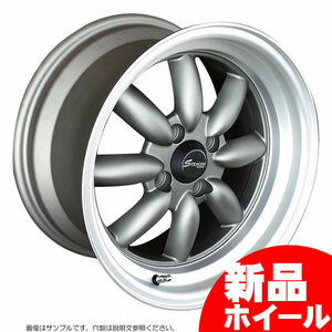 【新品ホイール 4本セット商品】ステルスレーシング スペック04 15インチ 8J 4H-100 マットガンメタポリッシュ 法人宛て送料無料