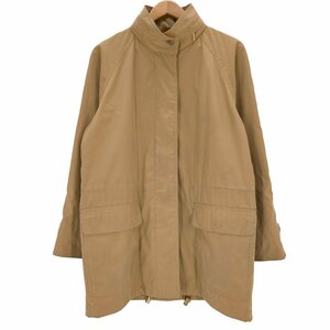 AQUASCUTUM(アクアスキュータム) スタンドカラーコート ミドル丈 ジップアップ フード レディー 中古 古着 0822