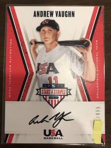 【Auto/499】アンドリュー・ボーン Andrew Vaughn Panini USA Stars&Stripes Collegiate National Team 直筆サイン ホワイトソックス 整理