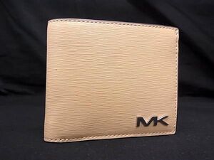 ■新品■未使用■ MICHAEL KORS マイケルコース レザー 二つ折り 財布 ウォレット 札入れ ライトブラウン系 BJ2002