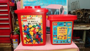 部品取り用 （LEGO SYSTEM レゴ 基本セット 赤いバケツ 3さい〜7さい 4244 ）（カワダ ダイヤブロック のりものバラエティ 4歳から）セット