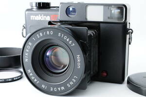 【動作確認済】PLAUBEL プラウベル makina 67 中判フィルムカメラ マキナ67 + NIKKOR 80mm F2.8 #801