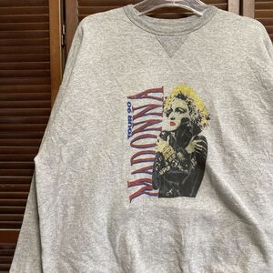 1スタ 再落無し AXSY グレー バンド スウェット マドンナ アーティスト MADONNA ツアー 90s 00s ビンテージ アメリカ 古着 卸