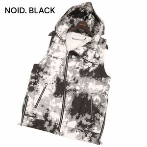 22SS★ NOID. BLACK ノーアイディー 春夏 ノースリーブ フーデッド ライダース ブルゾン ベスト Sz.ONE　メンズ　I4T02131_6#M