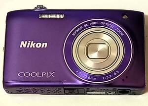 ◆15789　中古 簡易動作確認済 Nikon COOLPIX S3100 コンパクトデジタルカメラ ファインパープル ニコン クールピクス 付属品無 本体のみ◆