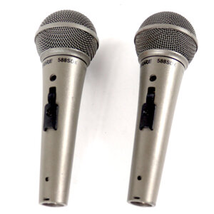 【中古】 マイクロフォン 2本セット SHURE 588SDX ×2本セット ダイナミックマイク シュアー