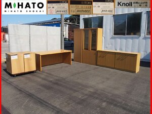 ★ 中古 程度良好 ITOKI イトーキ Knoll ノール 役員家具6点set オーク突き板張り