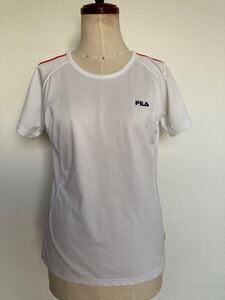 FILA 半袖 Tシャツ クルーネック フィラ　白　レディース　L