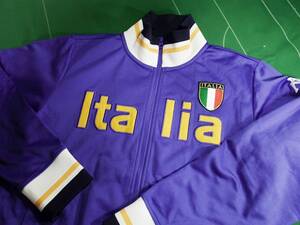 ■国内ライセンス品 Kappa イタリアサッカー協会パッチ付 Italiaフェルトロゴ ジップアップ ジャージ ダークブルー L !!!■