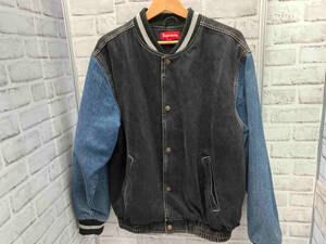 Supreme／シュプリーム／18SS／Denim Varsity Jacket／デニムバーシティジャケット／ウォッシュ加工／ブルゾン／サイズM／コットン