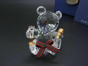 ■極美品■ SWAROVSKI スワロフスキー 238168 クリスベア セレブレーション クリスタル オブジェ 置物 インテリア クリア AY8260