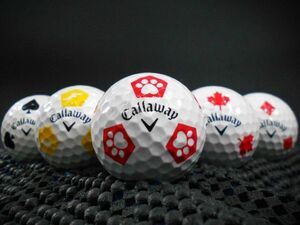 [F0F-01A] Callaway CHROME SOFT Truvis 2018年モデル ホワイト レア柄混合 18球 シェブ キャロウェイ クロムソフト ロストボール