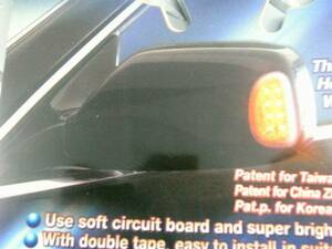 汎用LEDドアミラーウィンカー（貼り付けタイプ）⑧ サイドマーカー 後付 エアロ 旧車 トヨタ ホンダ 日産 ダイハツ フロント サイド 部品