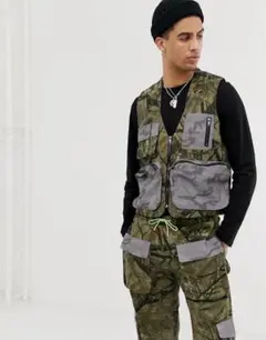 Jaded London Camo Military Vest リフレクター