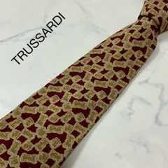 TRUSSARDI トラサルディ パターン柄 シルク ネクタイ イタリア製