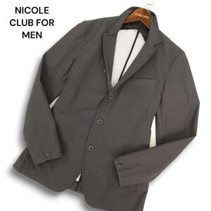 NICOLE CLUB FOR MEN ニコルクラブ フォーメン 通年 ストレッチ★ コードストライプ ジャケット Sz.46 メンズ 灰　C5T00274_1#O