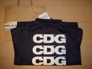 国内正規品 新品 CDG COMME des GARCONS COACH JACKET Navy Sサイズ タグ付き コムデギャルソン ナイロン コーチジャケット 紺 ネイビー