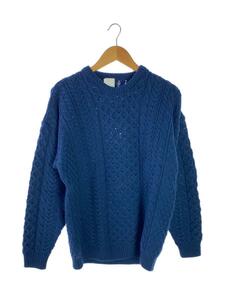 INVERALLAN◆Traditional Aran Sweater/セーター(厚手)/M/ウール/NVY/無地