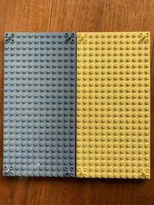 【送料込】レゴ LEGO 12x24 47116 基礎板　ベース　4隅にペグ　2枚　ライトイエロー　サンドブルー