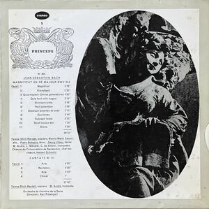 T.S.ランダル(s), K.リステンパルト(cond), ザール室内管弦楽団/バッハ: カンタータ第51番 他 仏 Club Francais du Disque 305 STEREO FE