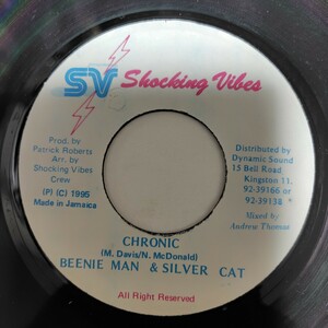 BEENIE MAN ＆ SILVER CAT／CHRONIC アナログ盤7インチシングルレコード 