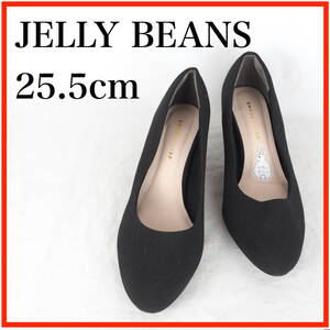 MK9256*JELLY BEANS*ジェリービーンズ*レディースパンプス*25.5cm*黒