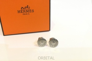 二子玉)HERMES エルメス K18WG ガンバードクルー・ド・セル セリエ ダイヤ ピアス 総重量3.4g アクセサリー イヤリング