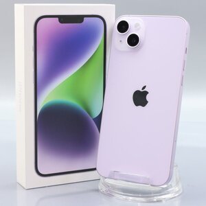 Apple iPhone14 Plus 128GB Purple A2885 3L277J/A バッテリ100% ■SIMフリー★Joshin3126【1円開始・送料無料】