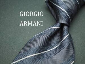 美品【GIORGIO ARMANI ジョルジオアルマーニ】 C1724 ネイビー SILK ブランド ネクタイ 古着 良品