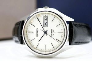 515　SEIKO Quartz V.F.A　　3823-7040　　セイコー クォーツ デイデイト バーインデックス ホワイト文字盤 クォーツ メンズ 腕時計 箱