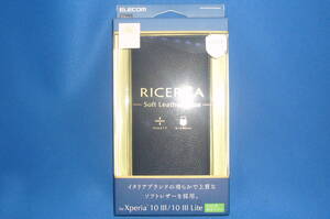 エレコム ELECOM PM-X213PLFYILNV [Xperia 10 III /10 III Lite　ネイビー ソフトレザーケース RICERCA （Coronet） 手帳型]