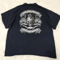 ハーレーダビッドソン Tシャツ 3L ブラック ドクロ　スカル