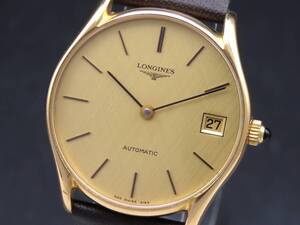 1円～! 稼動品★正規品 LONGINES ロンジン 6184 994 自動巻き Cal.L994.1 シャンパンダイヤル デイト ヴィンテージ メンズ腕時計 SSCLG3144