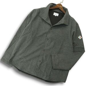 Arvor Maree アルボーマレー 秋冬★ コットン100% 長袖 起毛 スタンドカラー シャツ ジャケット Sz.3　メンズ グレー 日本製　A4T11163_A#B