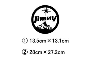 ジムニー　②　jimny　シエラ　4×4　四駆　4WD　オフロード　スズキ　jb3　ja11　ja64　カッティングステッカー