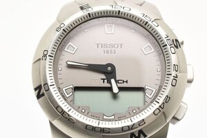 ティソ T-TOUCHⅡ アナデジ ラウンド シルバー クォーツ メンズ 腕時計 TISSOT